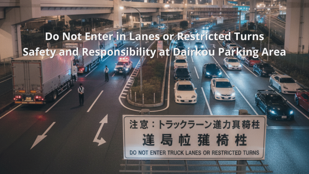 Do Not Enter Truck Lanes or Restricted Turns