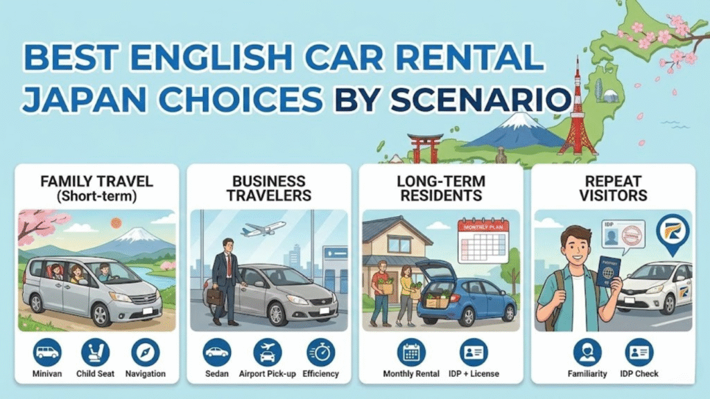 Best English Car Rental Japan Choices by Scenario