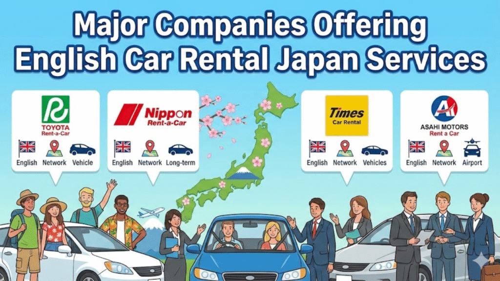 Major Companies Offering English Car Rental Japan Services