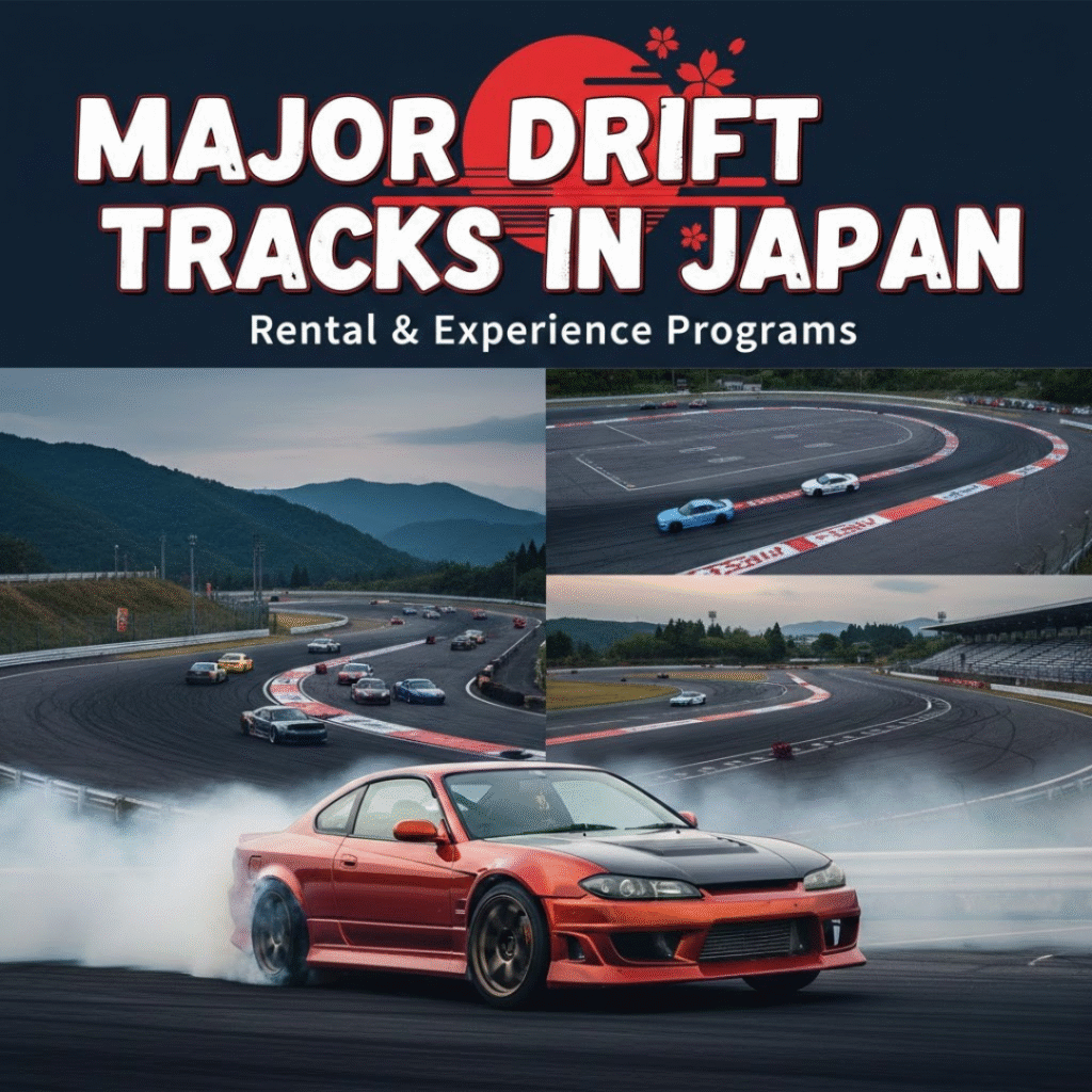 Major Drift Tracks in Japan for Rental & Experience Programs