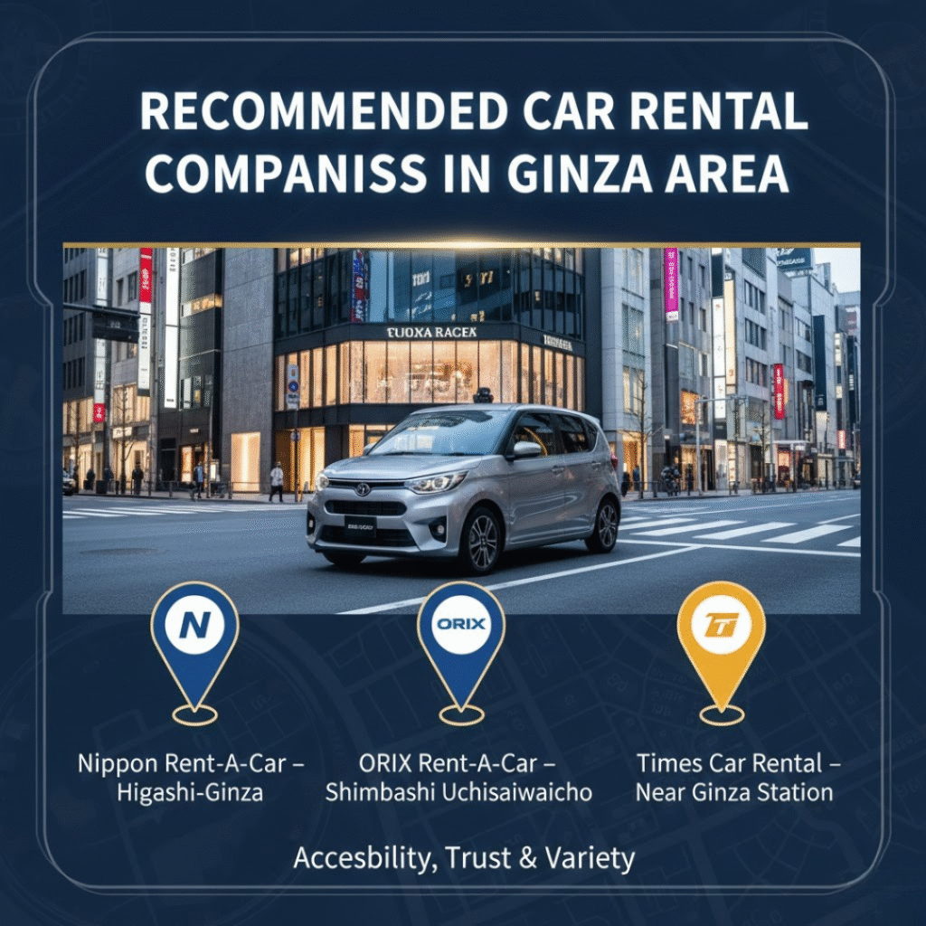 Recommended Car Rental Companies in the Ginza Area