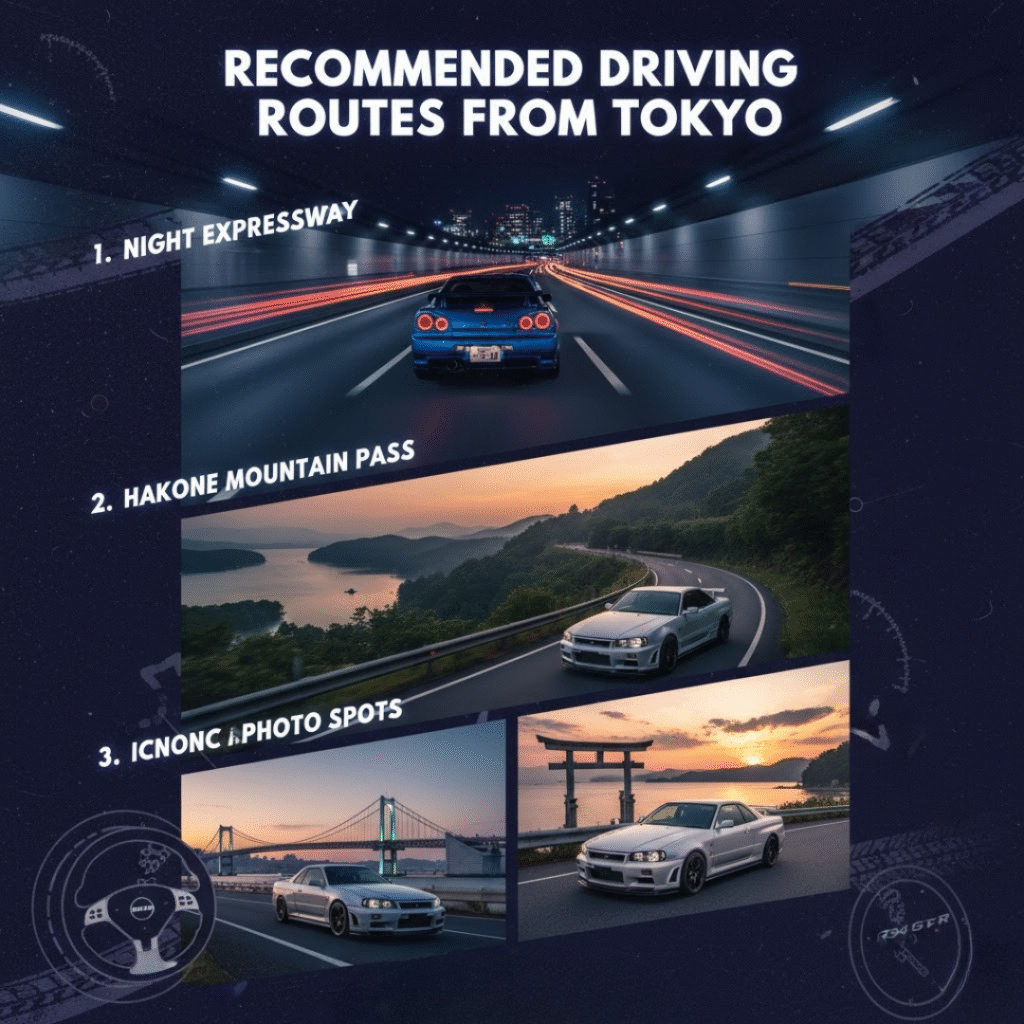 Recommended Driving Routes from Tokyo