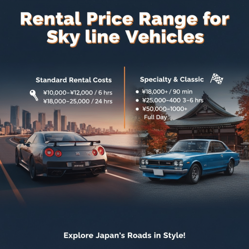 Rental Price Range for Skyline Vehicles