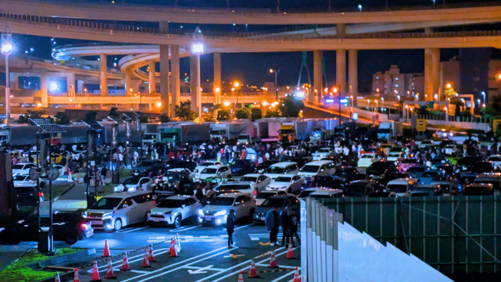 Car meeting in Daikoku
