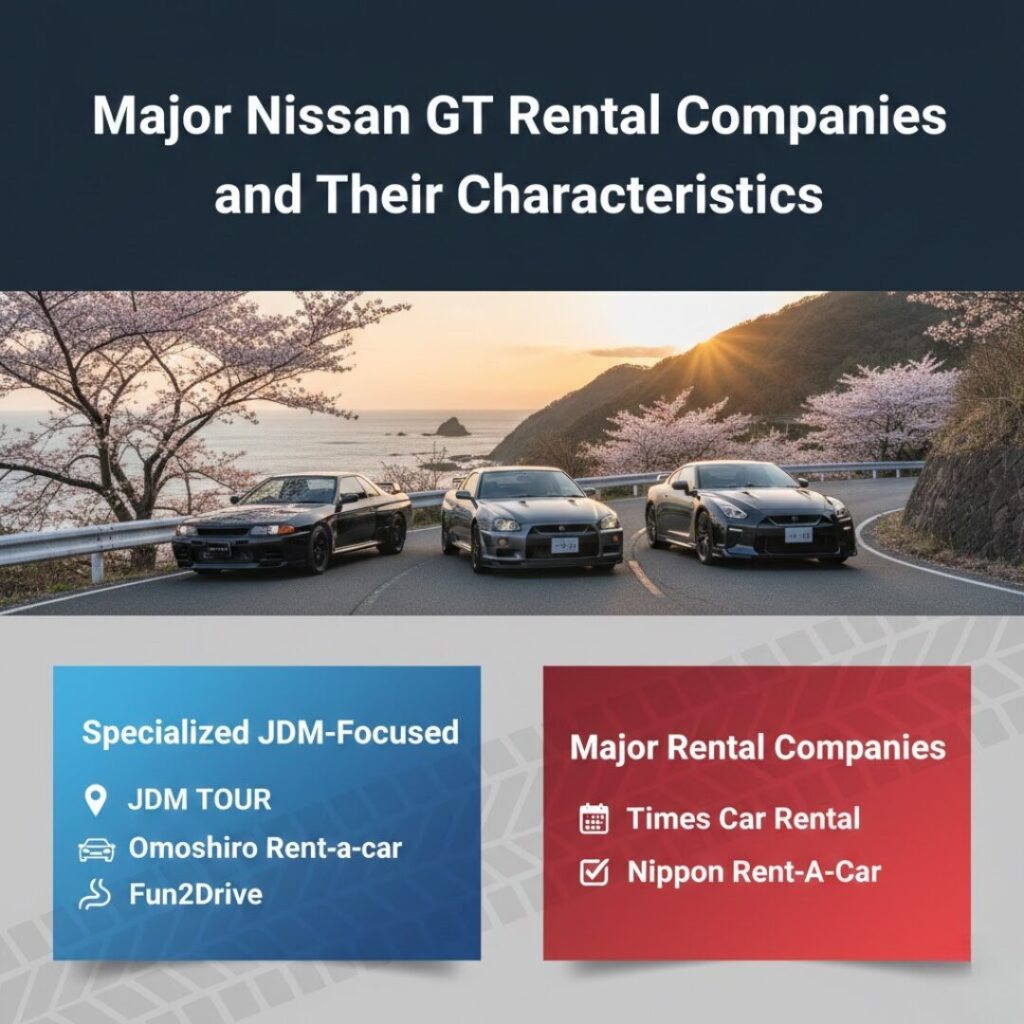 Major Nissan GT-R Rental Companies and Their Characteristics