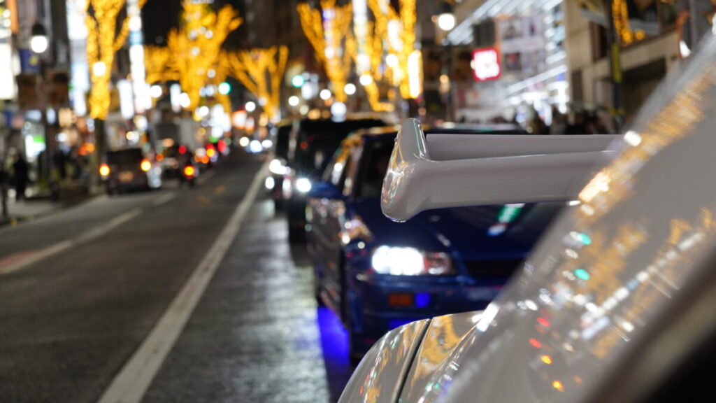 Driving in Tokyo Shibuya R34 SKYLINE