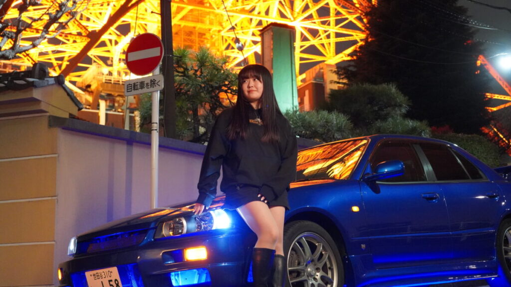 NISSAN SKYLINE R34 with Tokyo Tower
