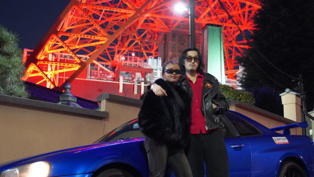 JDM Car with Tokyo Tower in Tokyo